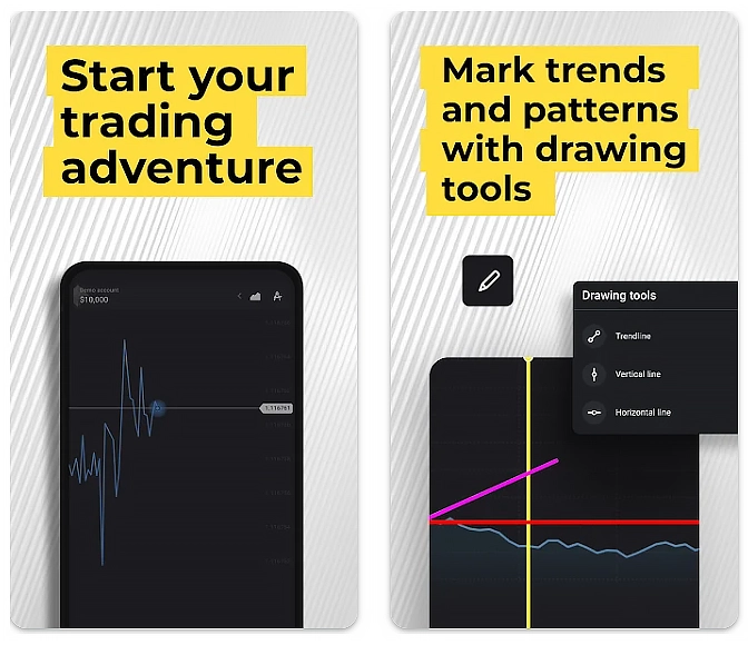 trading features in binomo